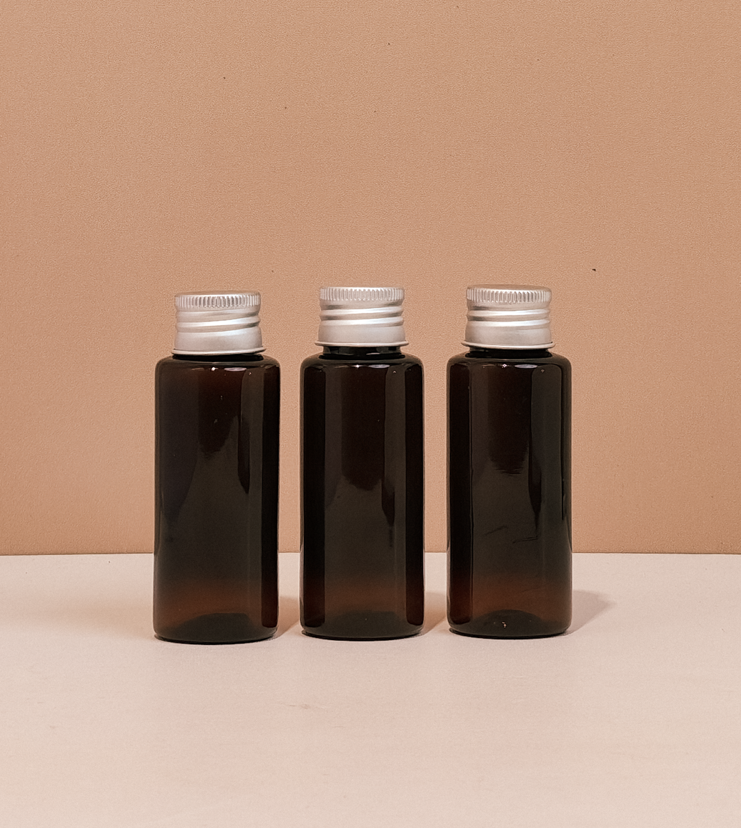 60ml Pet Bottle with Silver Aluminium Caps