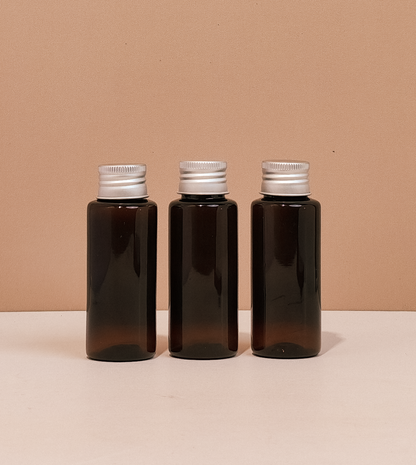60ml Pet Bottle with Silver Aluminium Caps