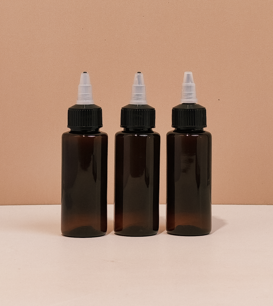 60Ml Pet Bottle With Black Applicator With Clear Top