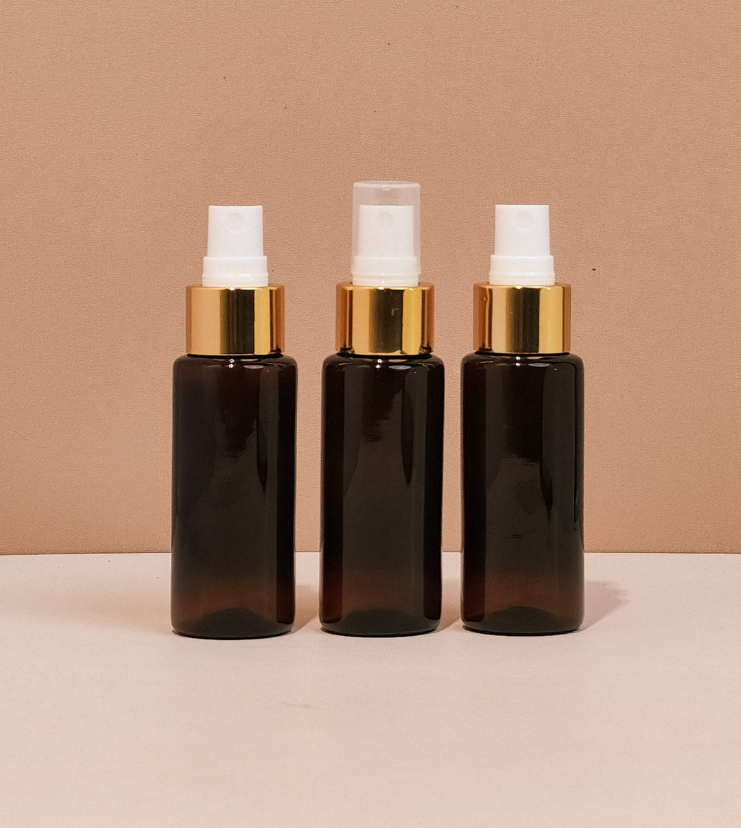 60Ml Pet Bottle With Gold Mist Sprayer
