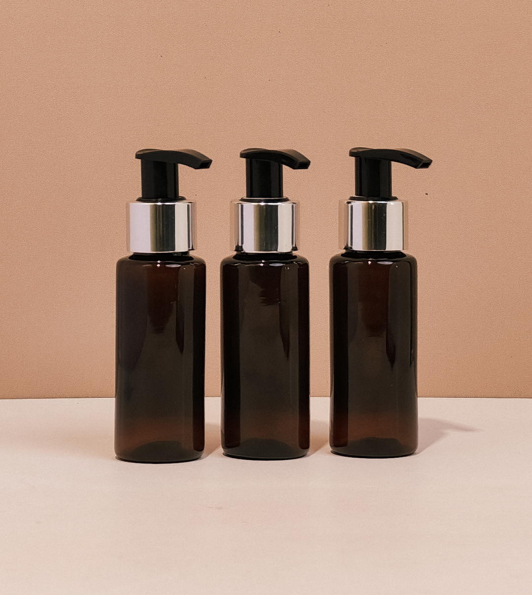60Ml Pet Bottle With Silver Black Lotion Pump