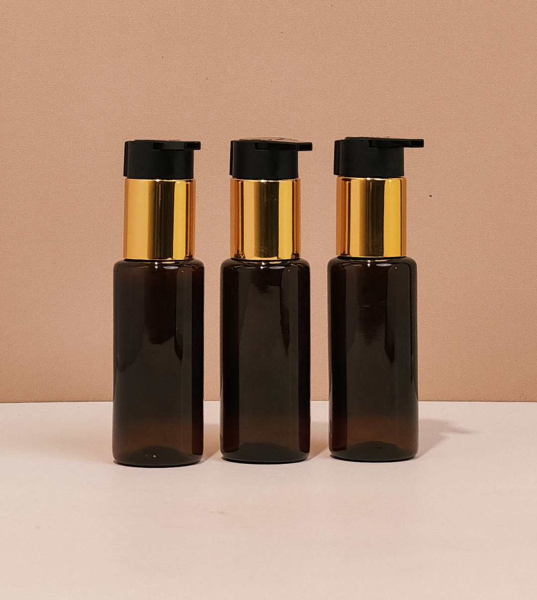60Ml Pet Bottle With New Gold & Black Lotion Pump