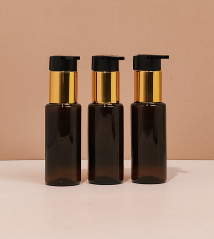 60Ml Pet Bottle With New Gold & Black Lotion Pump