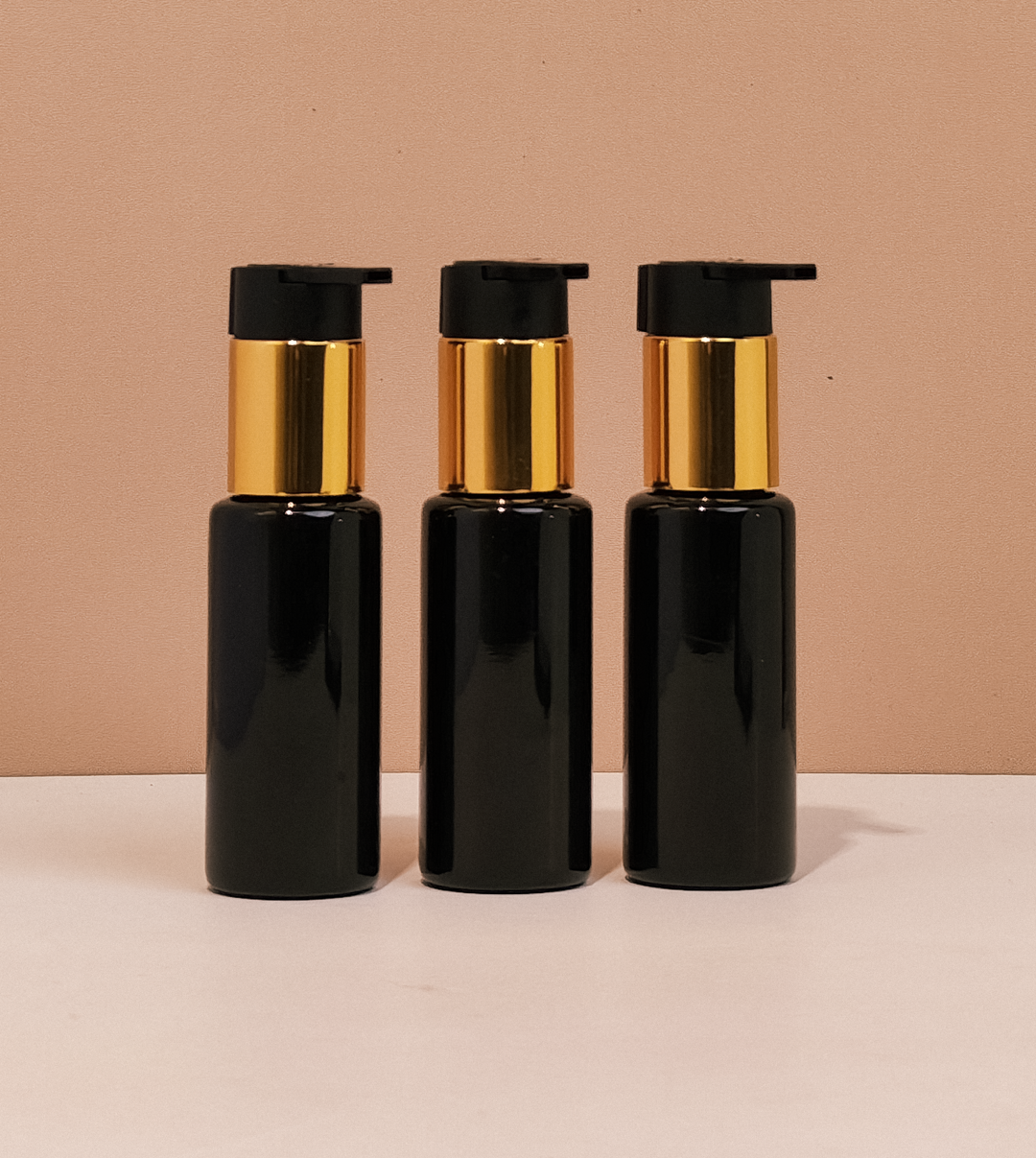 60Ml Pet Bottle With New Gold & Black Lotion Pump