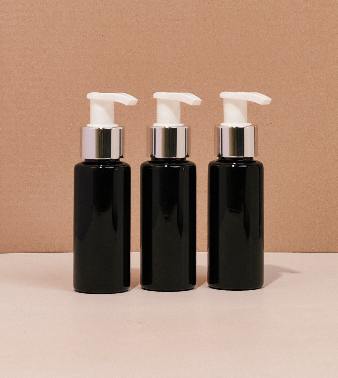 60Ml Pet Bottle With Silver White Lotion Pumps