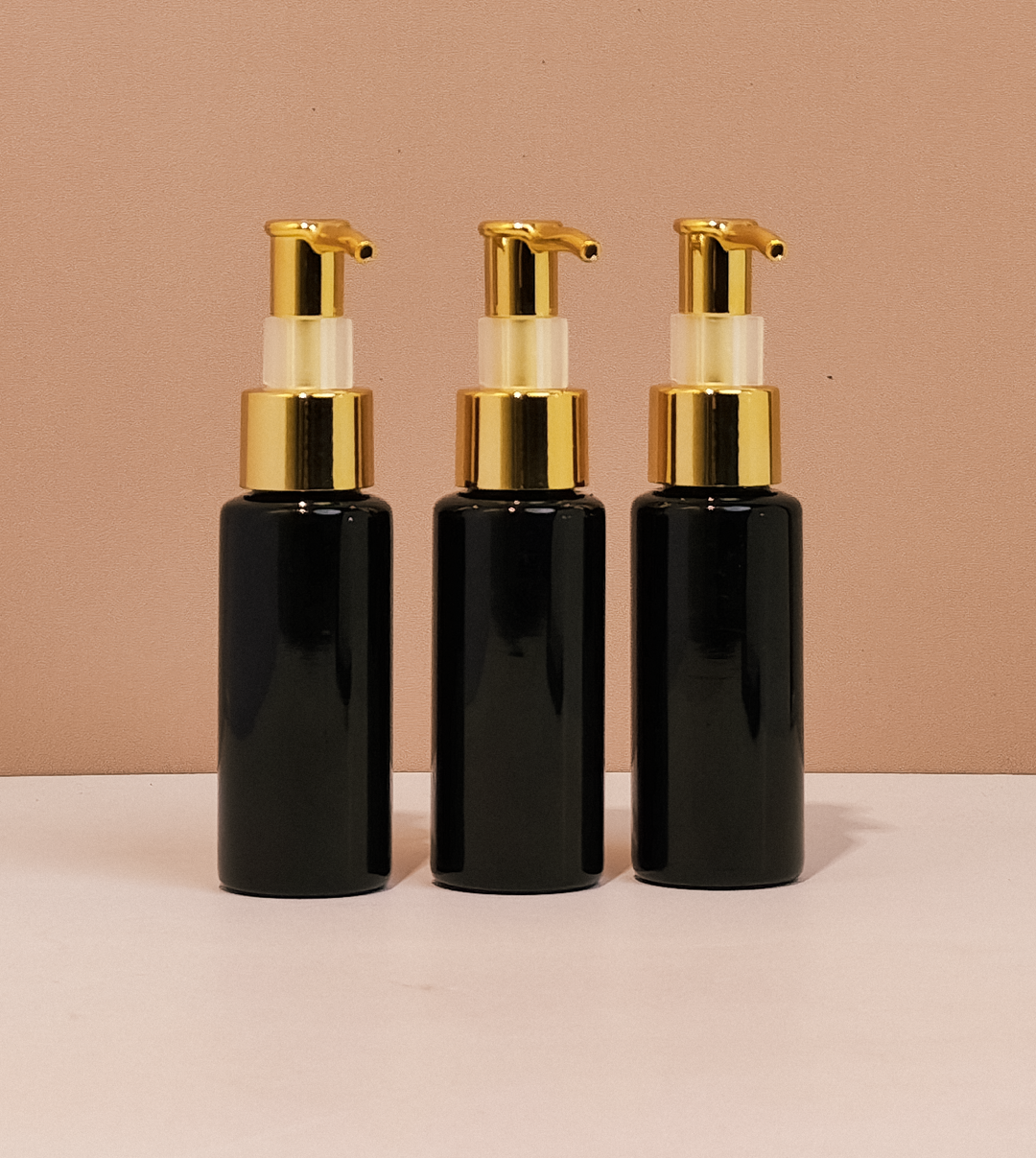 60Ml Pet Bottle With All Gold Lotion Pump