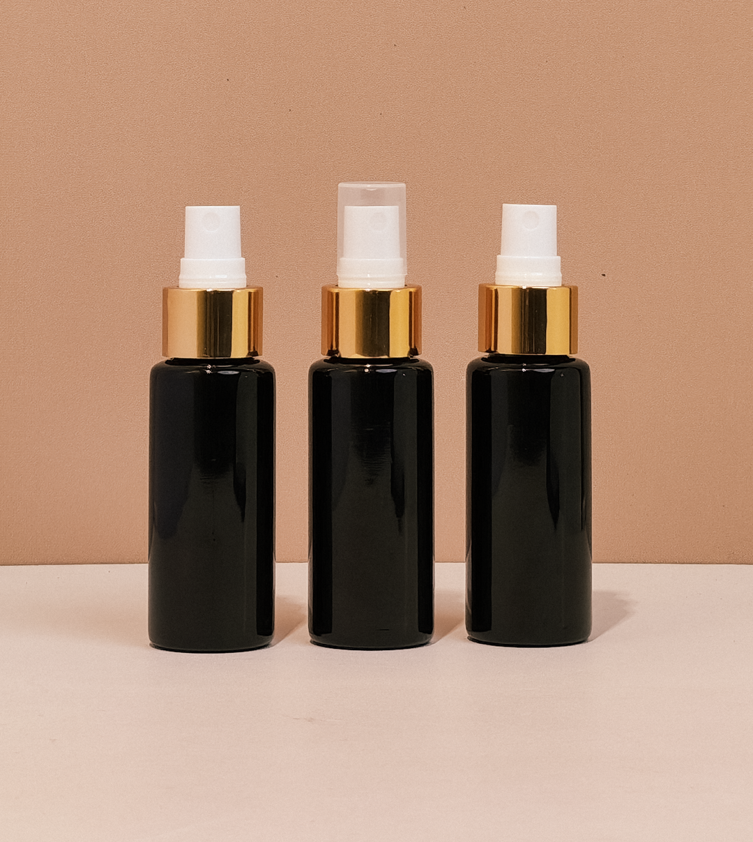 60Ml Pet Bottle With Gold Mist Sprayer