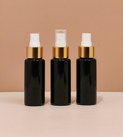 60Ml Pet Bottle With Gold Mist Sprayer