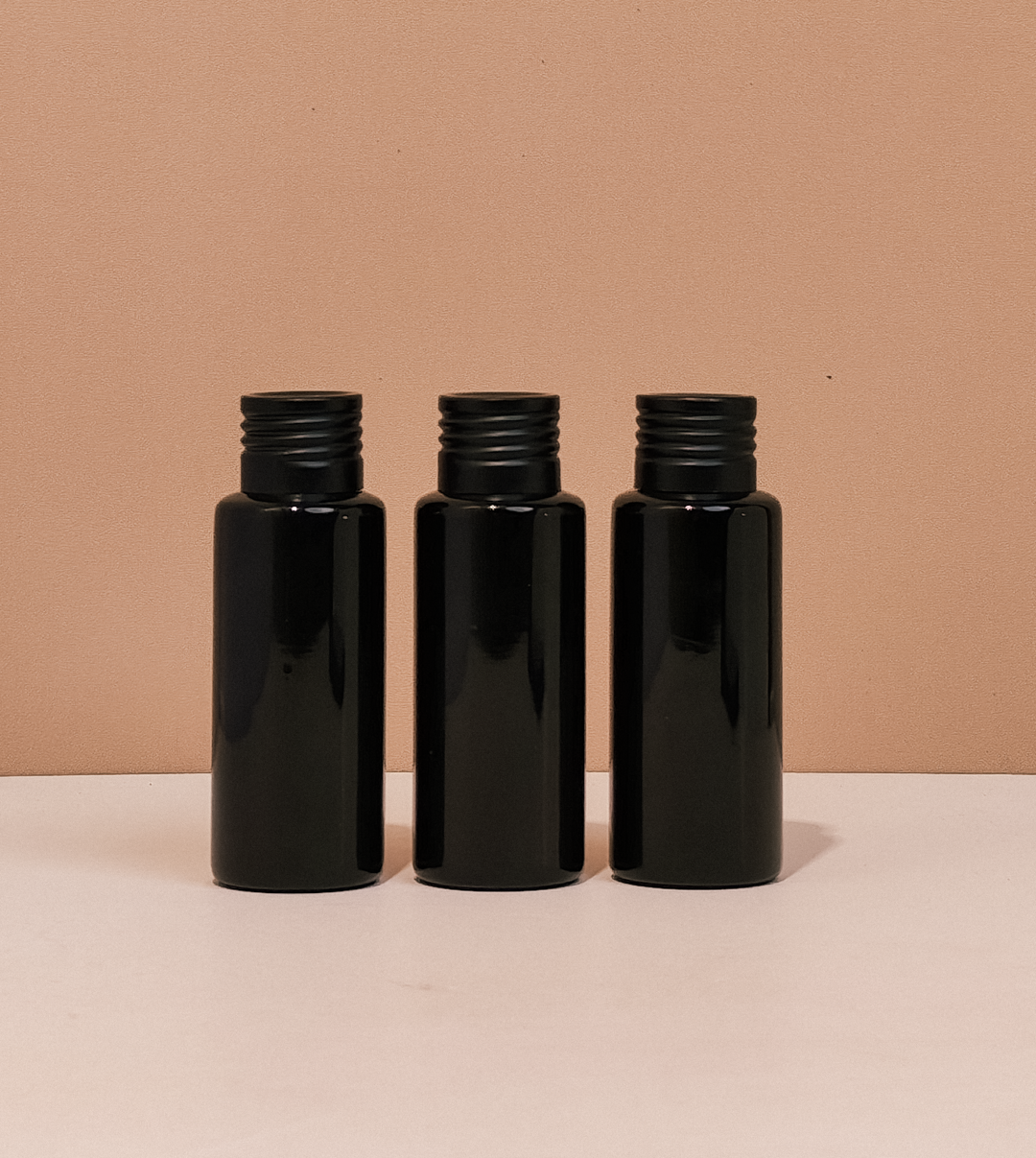 60Ml Pet Bottle With Black Aluminium Screw Cap