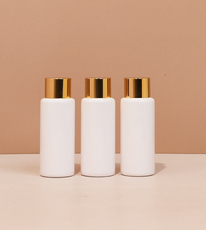 60Ml Pet Bottle With Gold Shiny Screw Cap