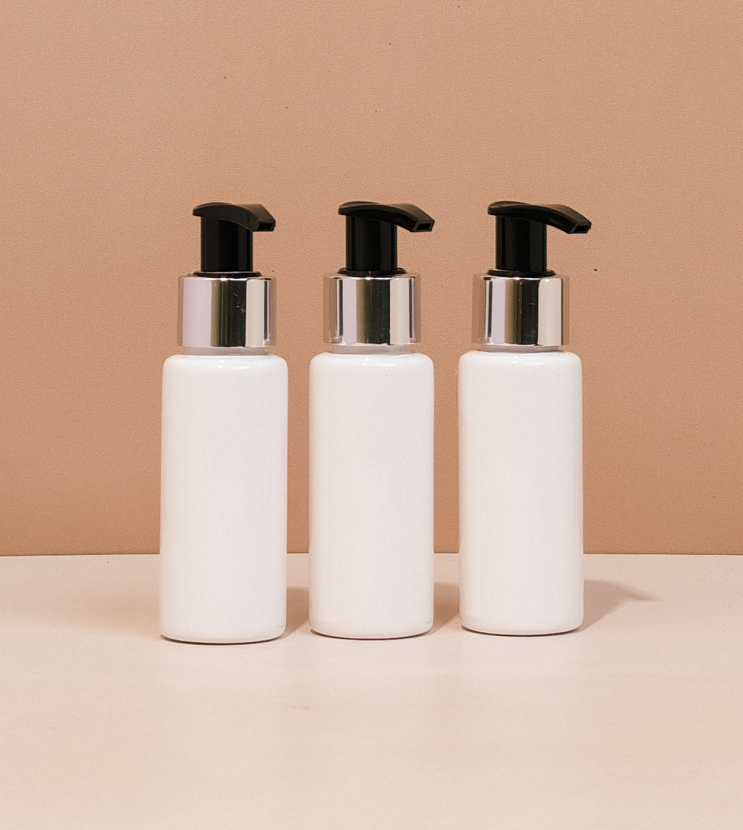 60Ml Pet Bottle With Silver Black Lotion Pump