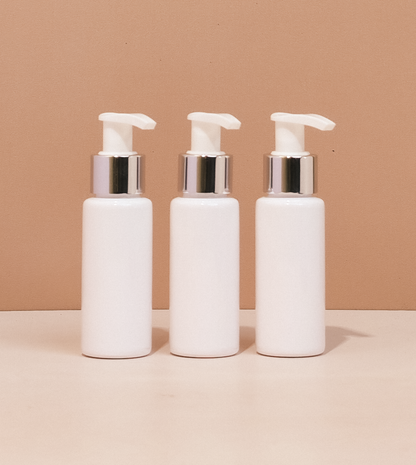 60Ml Pet Bottle With Silver White Lotion Pumps