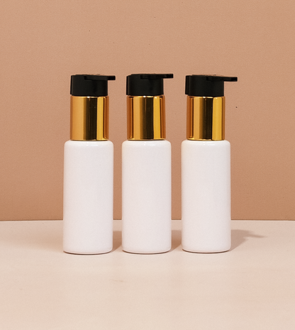 60Ml Pet Bottle With New Gold & Black Lotion Pump