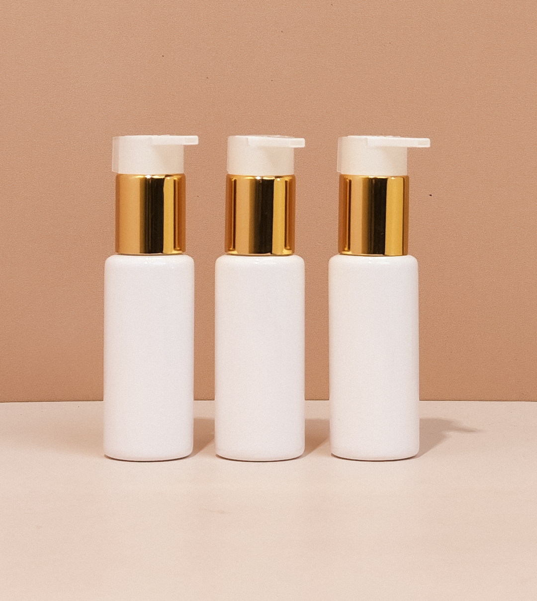 60Ml Pet Bottle With New Gold White Lotion Pump