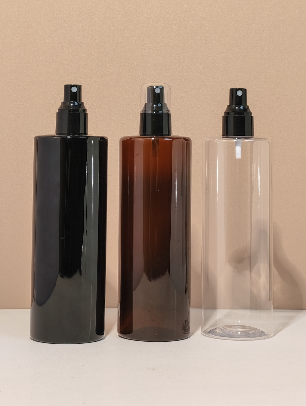 500Ml Tall Pet Bottle With Black Mist Spray