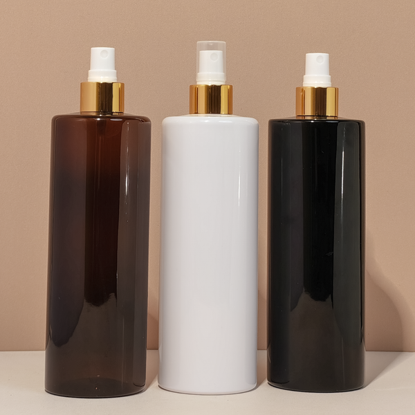 500Ml Tall Pet Bottle With Gold Mist Spray