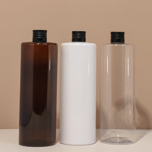 500Ml Tall Pet Bottle With Matte Black Aluminium Screw Cap