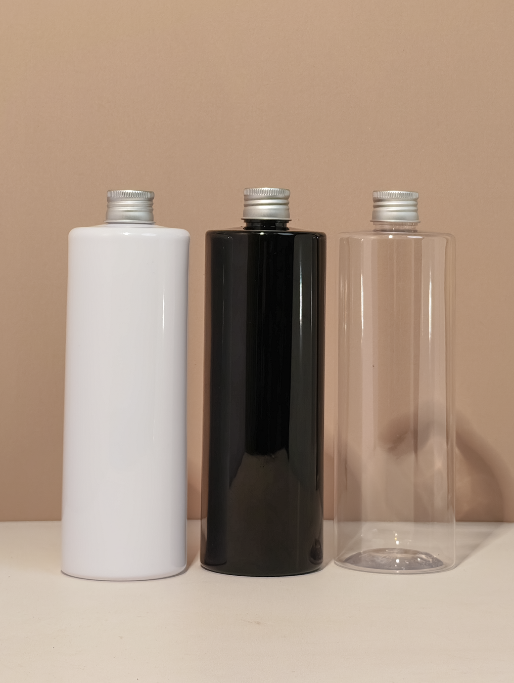 500ml Tall Pet Bottle with Silver Aluminium Screw Cap
