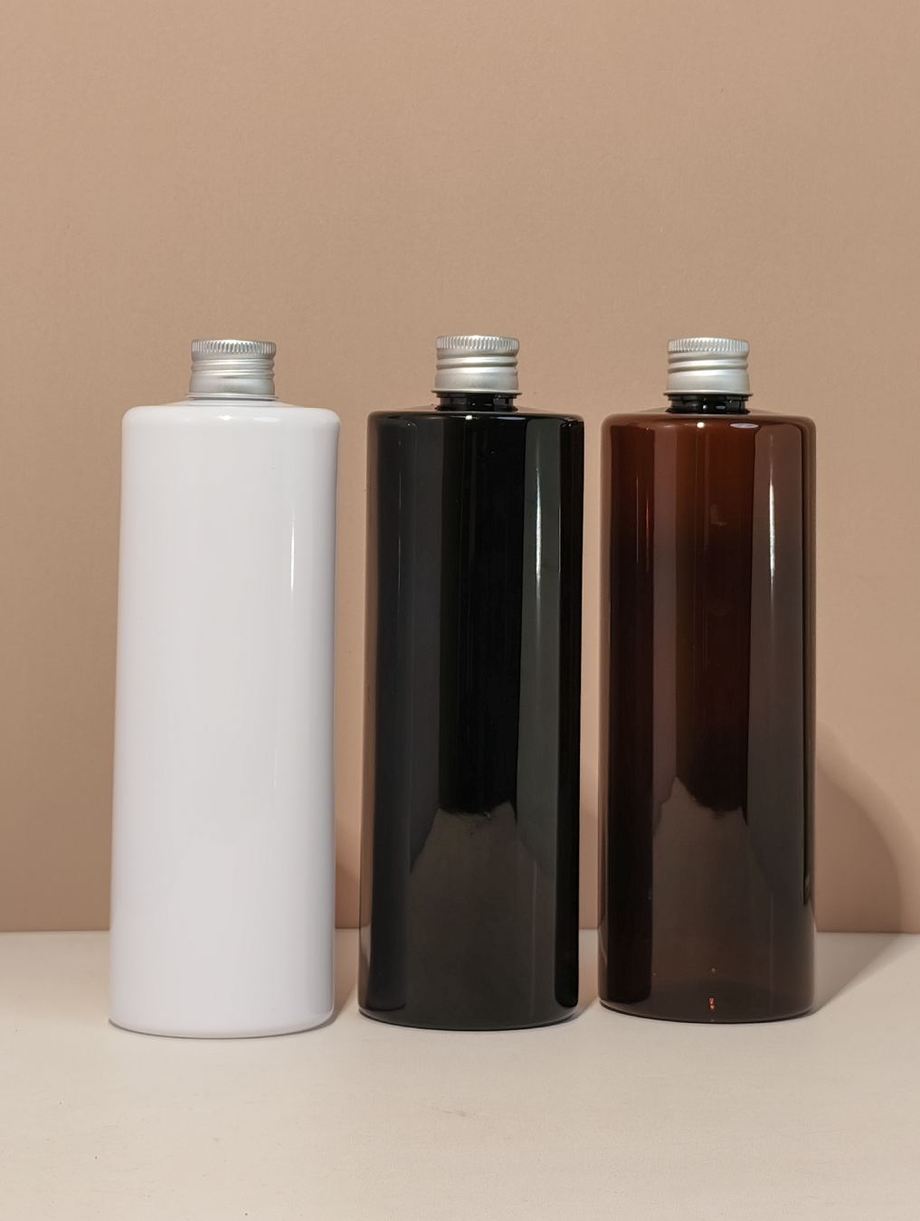500ml Tall Pet Bottle with Silver Aluminium Screw Cap