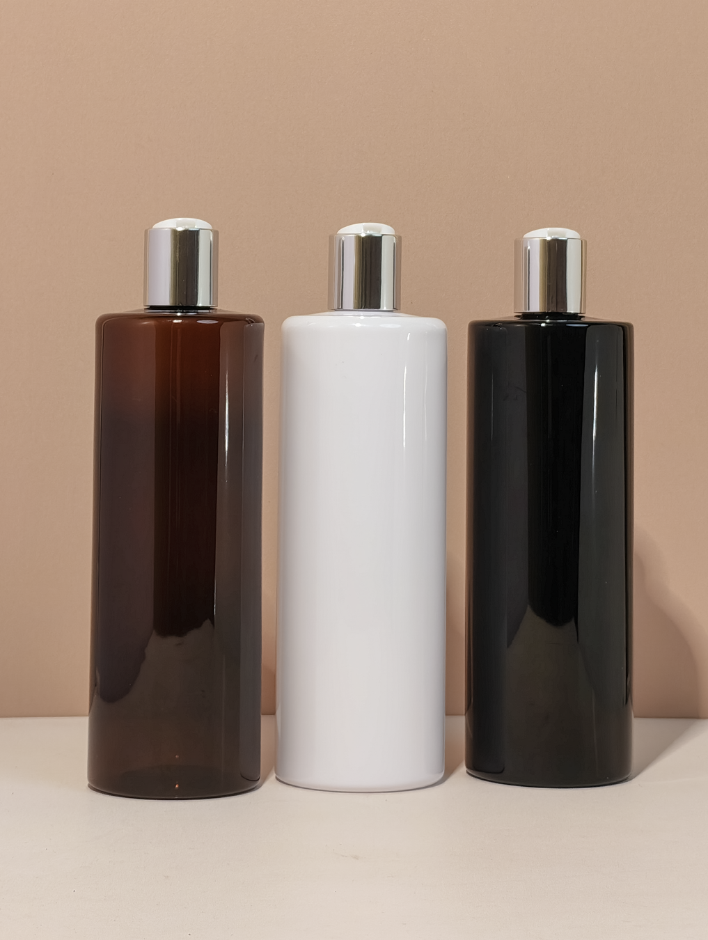 500Ml Tall Pet Bottle With Silver Press Cap