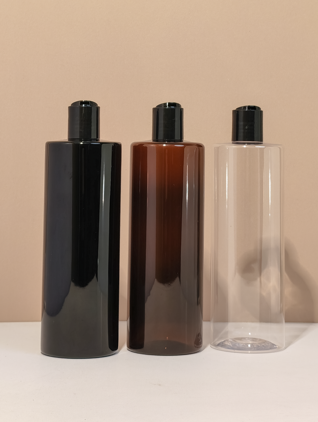 500Ml Tall Pet Bottle With Black Press Cap