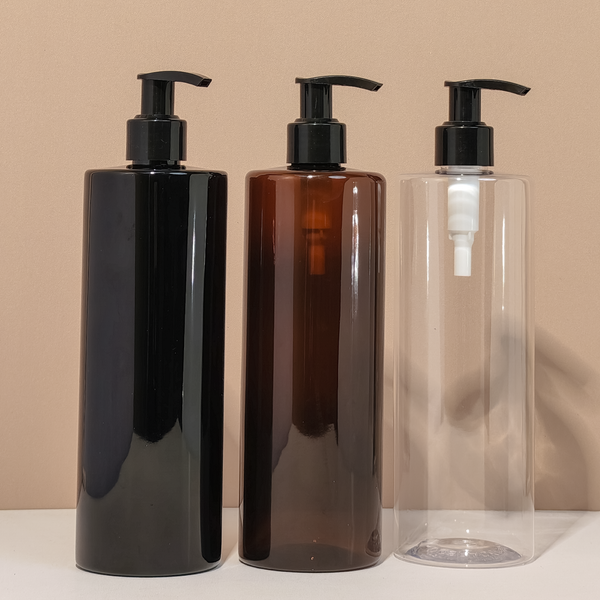 500Ml Tall Pet Bottle With Old Black Lotion Pump