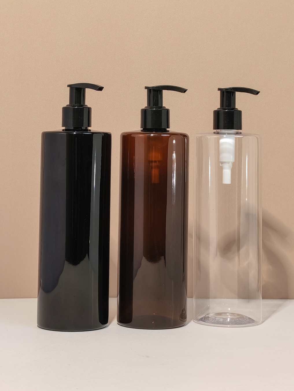 500Ml Tall Pet Bottle With Old Black Lotion Pump