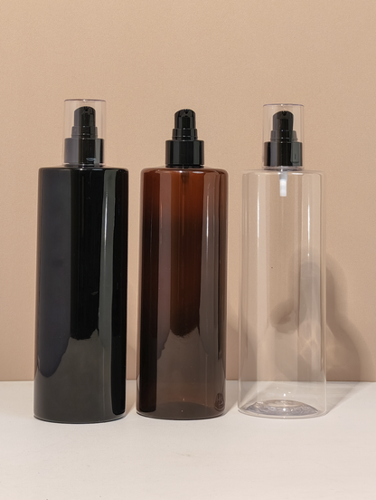 500Ml Tall Pet Bottle With Black Treatment Pump