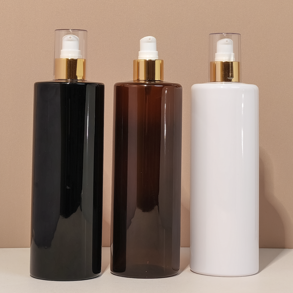 500Ml Tall Pet Bottle With Gold Treatment Pump