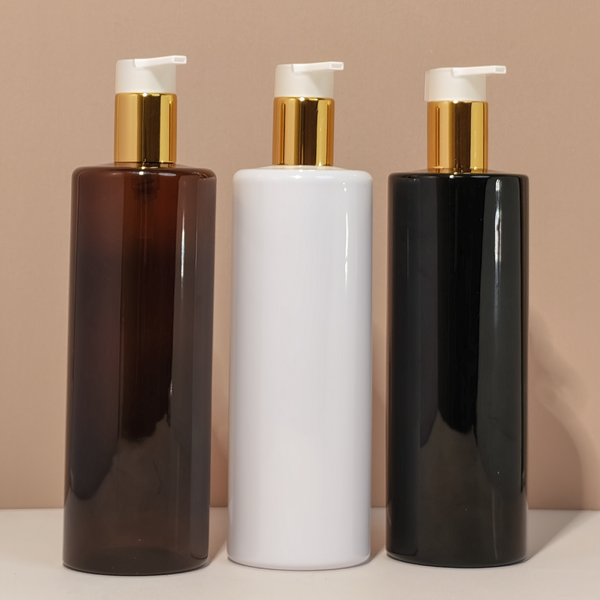 500Ml Tall Pet Bottle With New Gold White Lotion Pump