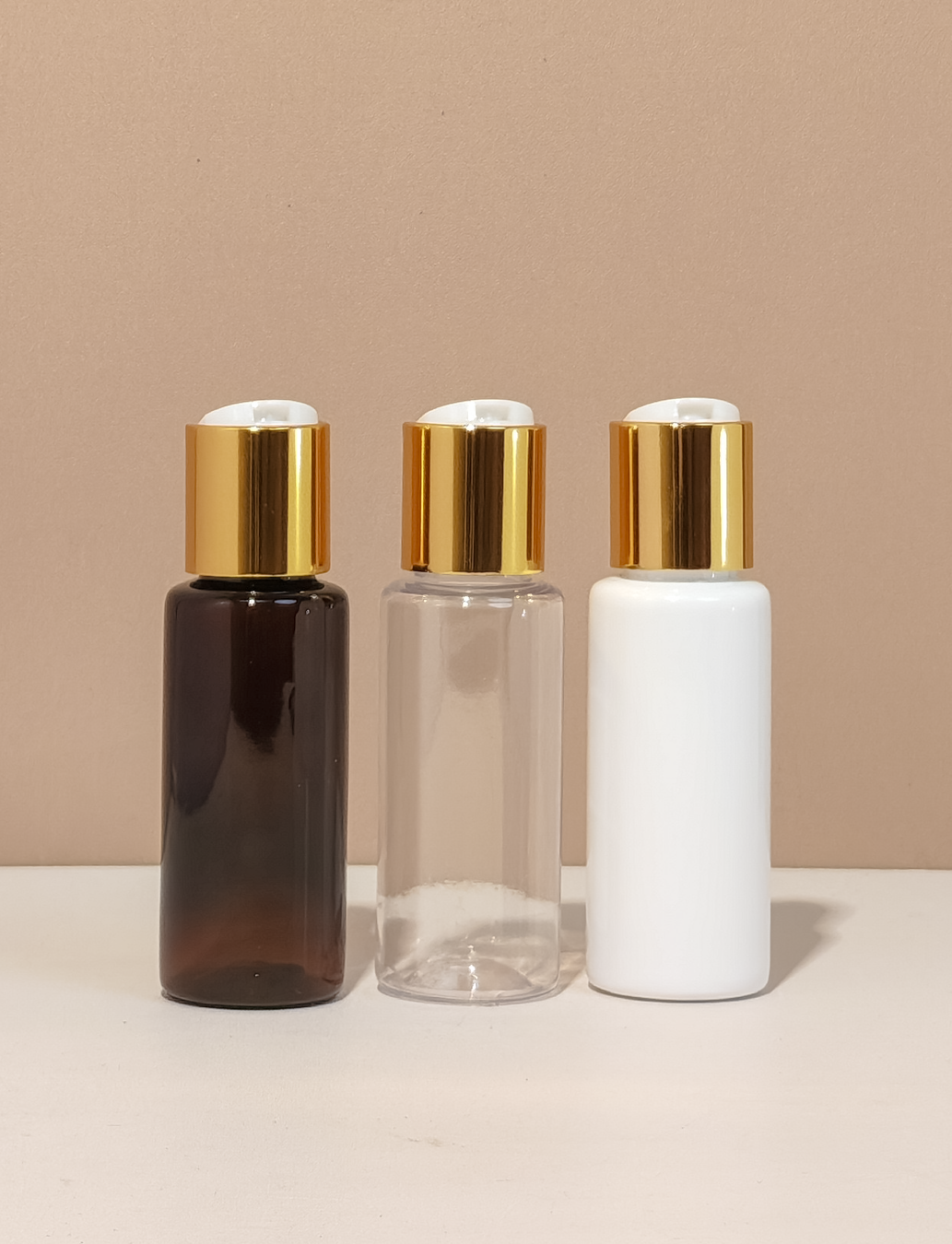 60Ml Pet Bottle With Gold Press Cap
