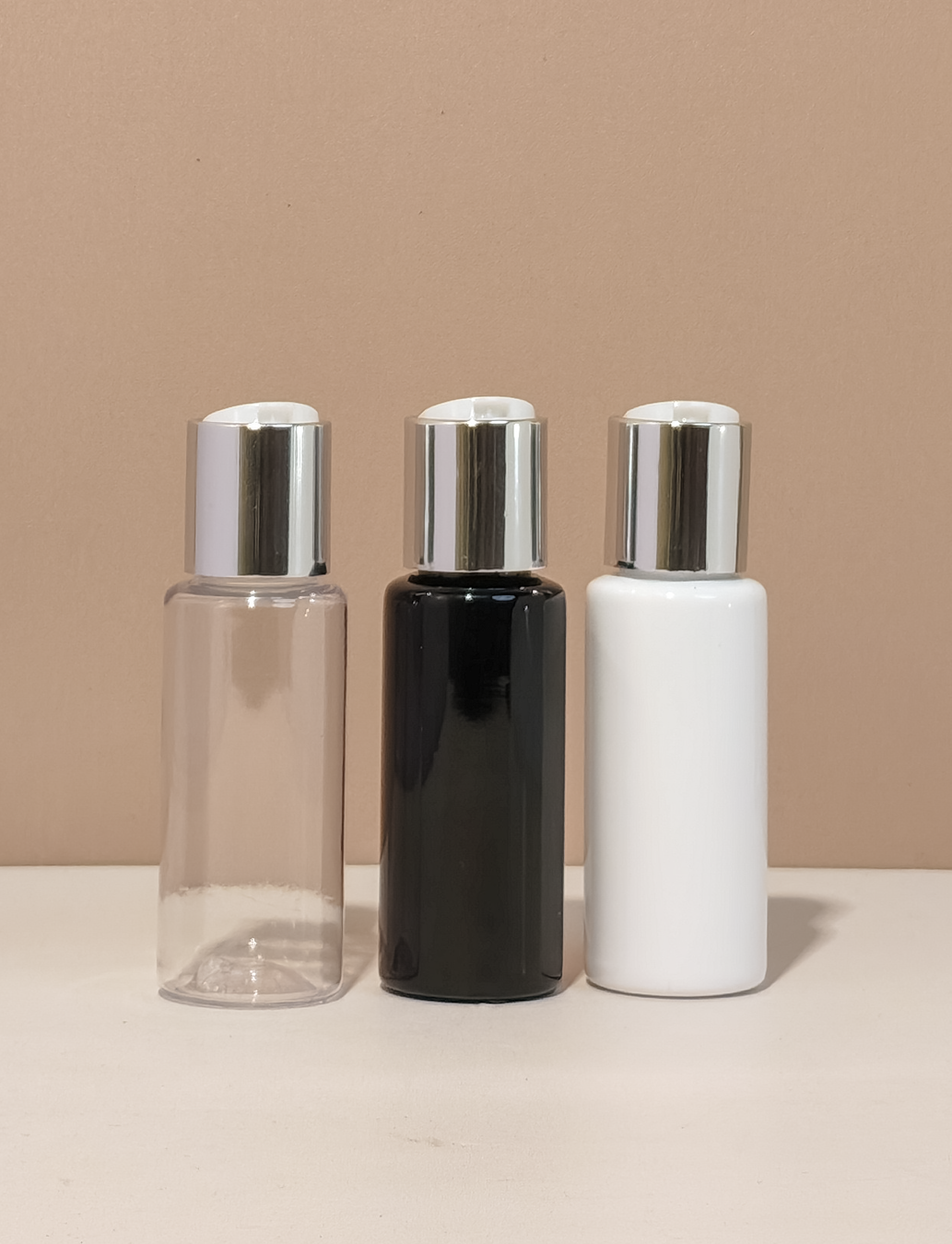 60Ml Pet Bottle With Silver Press Cap