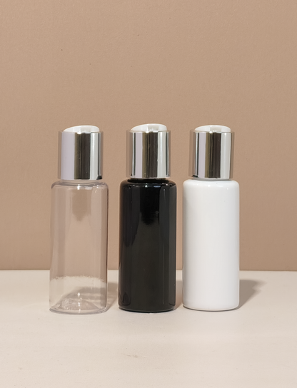 60Ml Pet Bottle With Silver Press Cap