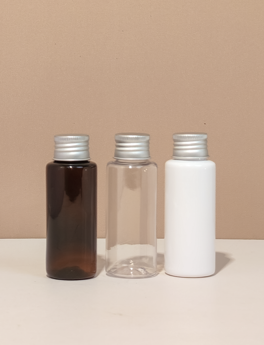 60ml Pet Bottle with Silver Aluminium Caps