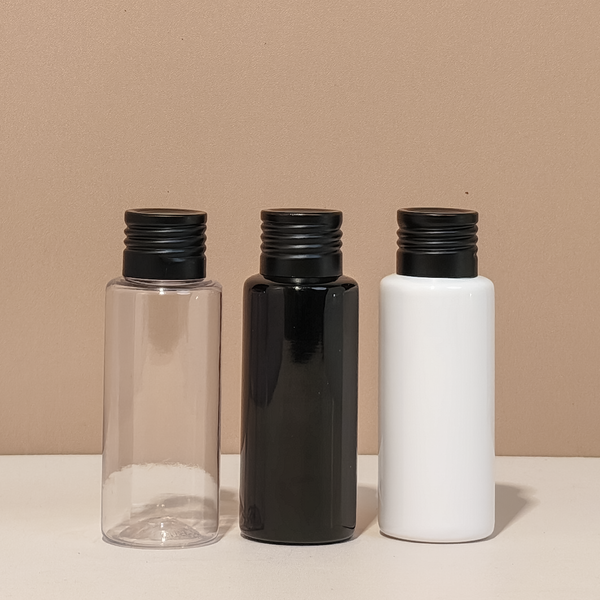 60Ml Pet Bottle With Black Aluminium Screw Cap