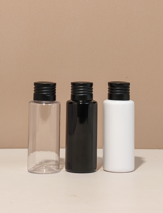 60Ml Pet Bottle With Black Aluminium Screw Cap