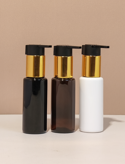 60Ml Pet Bottle With New Gold & Black Lotion Pump