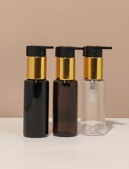 60Ml Pet Bottle With New Gold & Black Lotion Pump