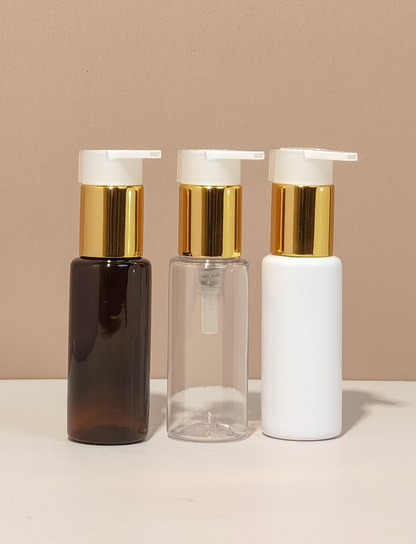 60Ml Pet Bottle With New Gold White Lotion Pump
