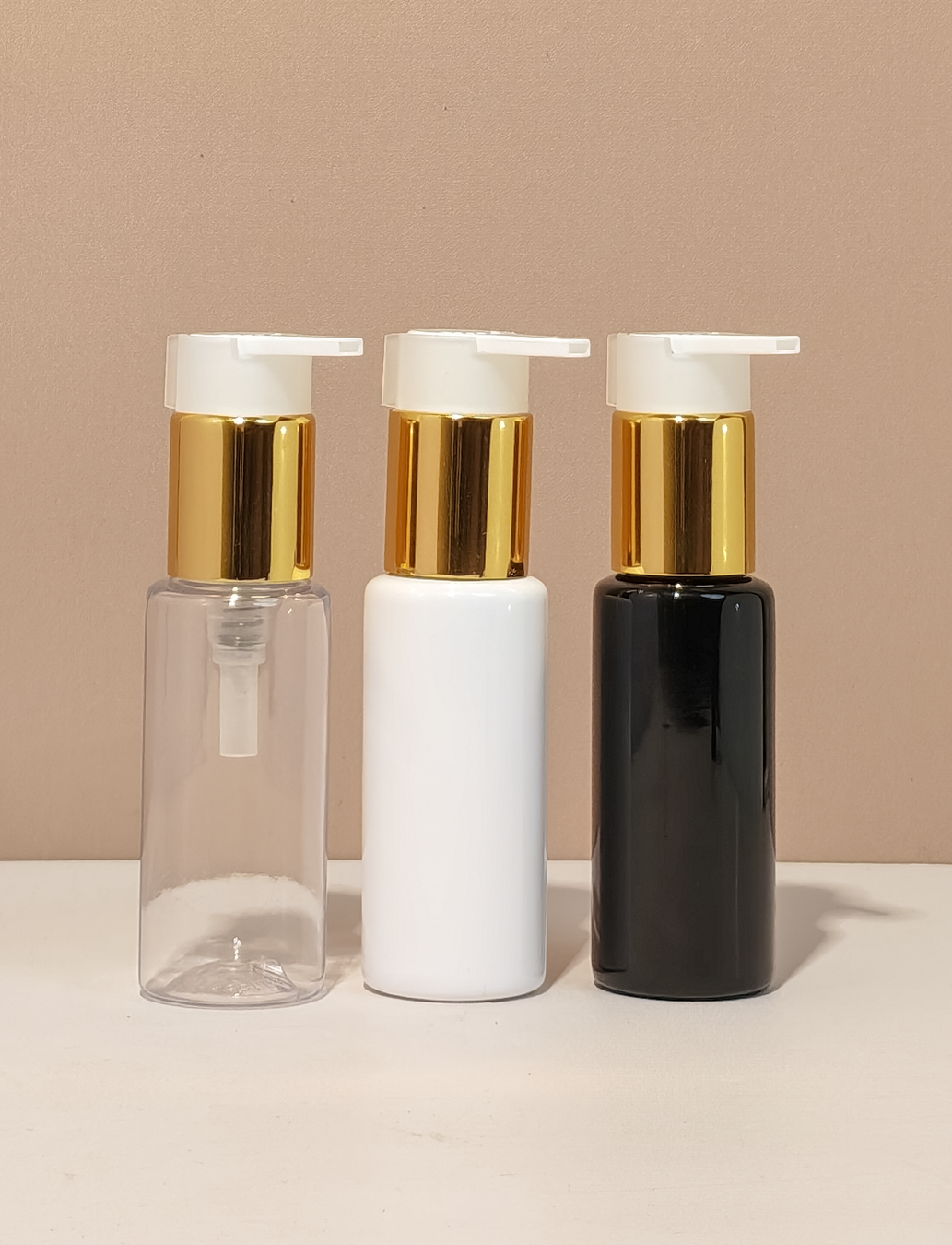 60Ml Pet Bottle With New Gold White Lotion Pump