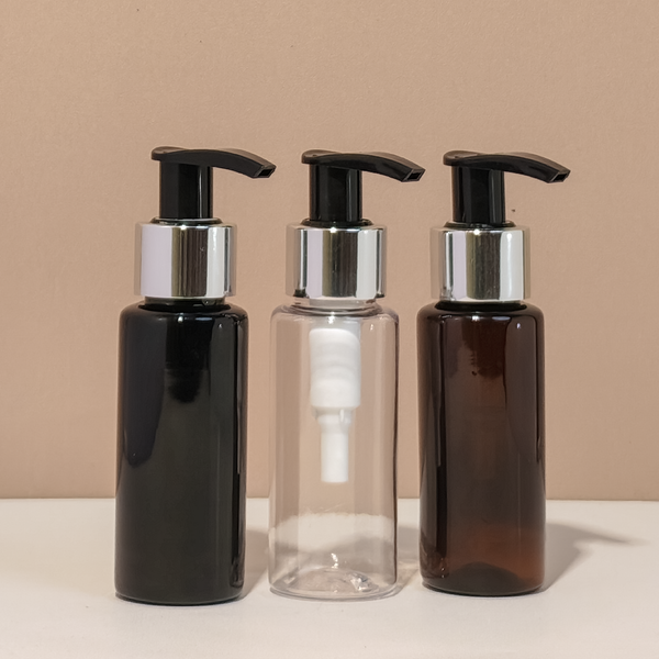 60Ml Pet Bottle With Silver Black Lotion Pump