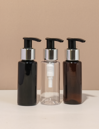 60Ml Pet Bottle With Silver Black Lotion Pump