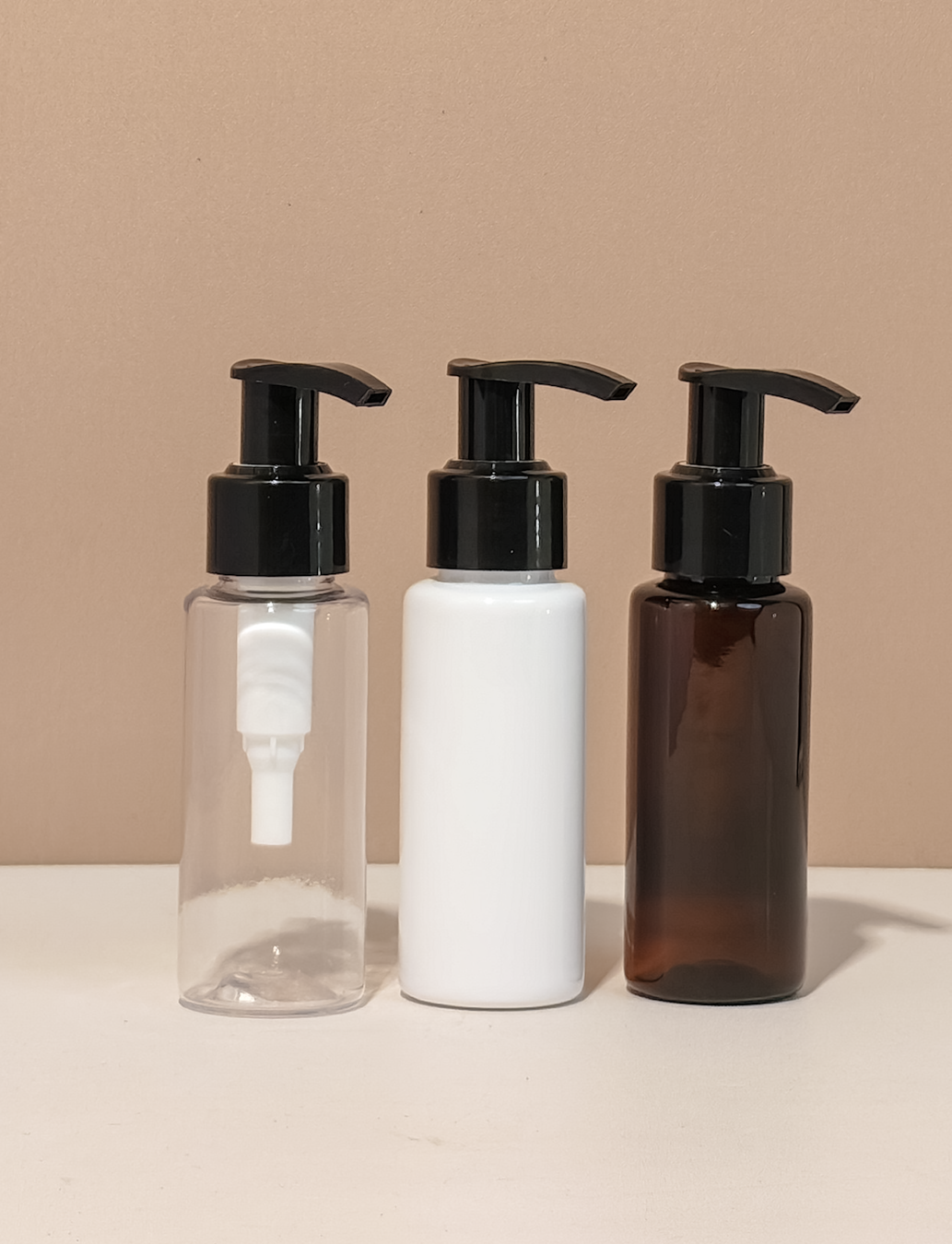 60Ml Pet Bottle With Old Black Lotion Pump