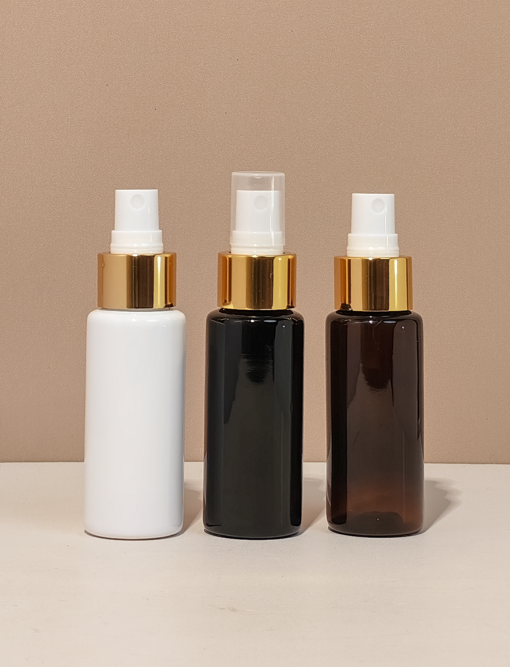 60Ml Pet Bottle With Gold Mist Sprayer