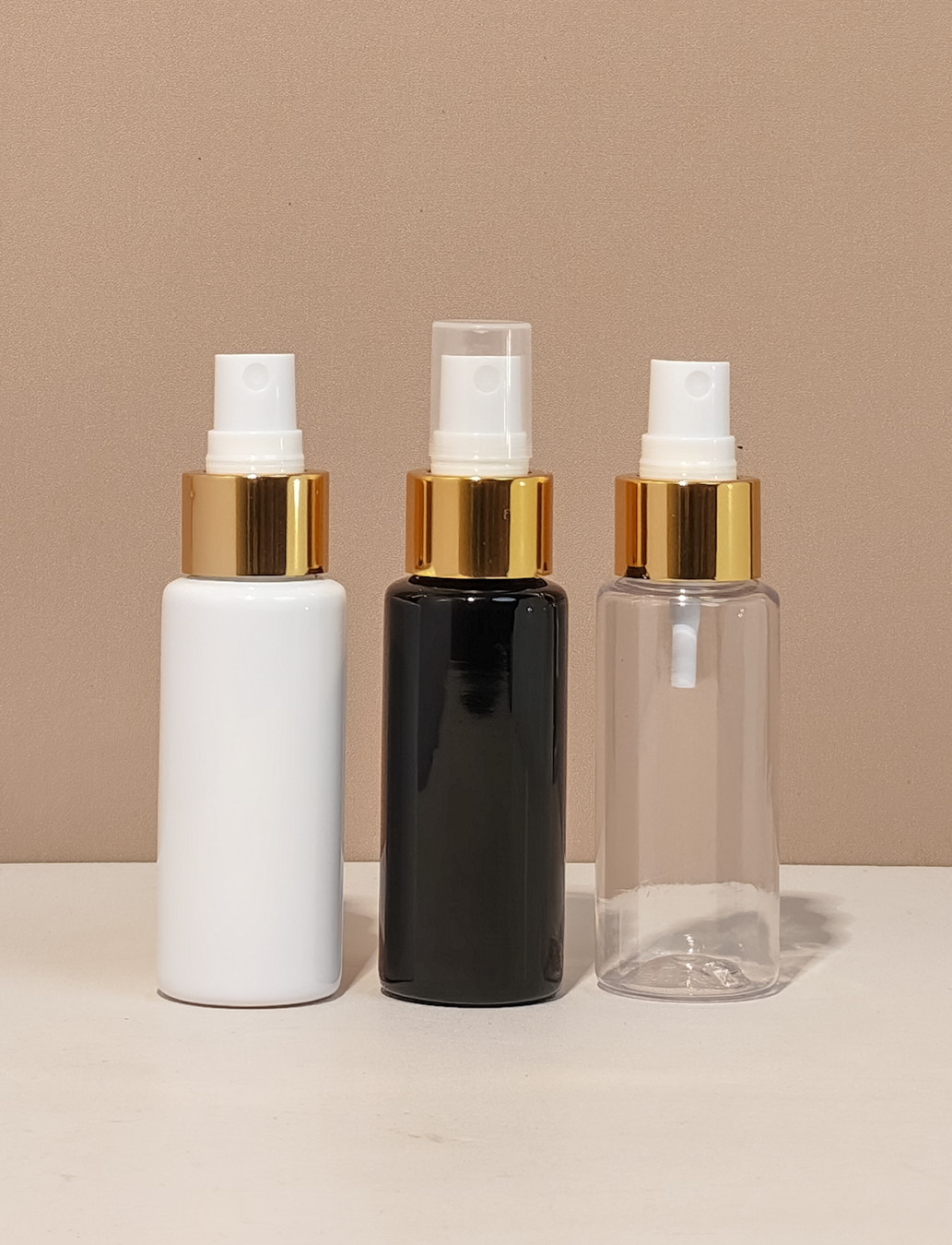 60Ml Pet Bottle With Gold Mist Sprayer