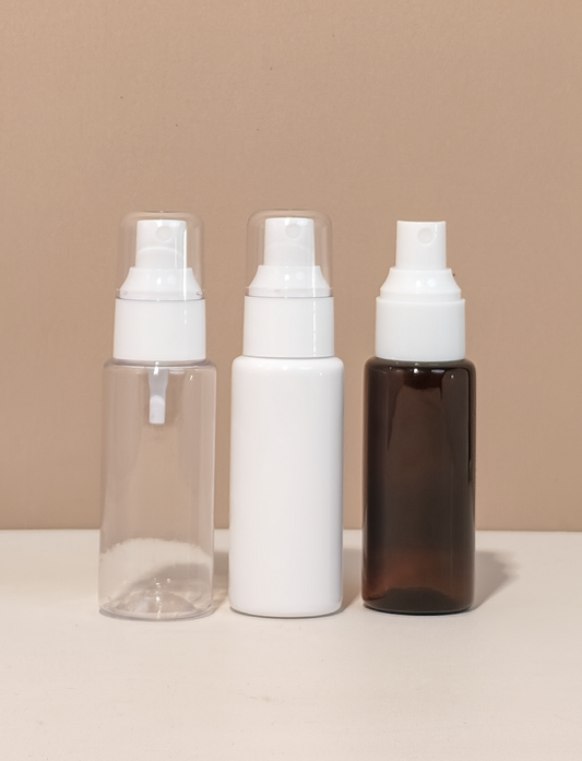 60Ml Pet Bottle With White Mist Sprayer