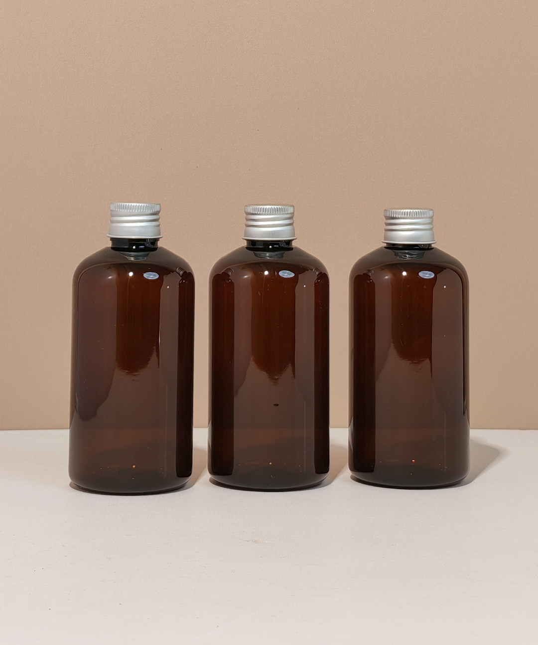 250ml Short Pet Bottle with Silver Aluminium Screw Cap