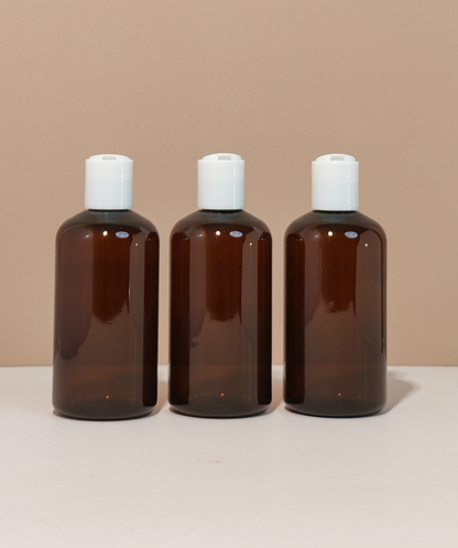 250Ml Short Pet Bottle With White Press Cap
