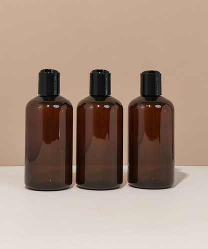 250Ml Short Pet Bottle With Black Press Cap