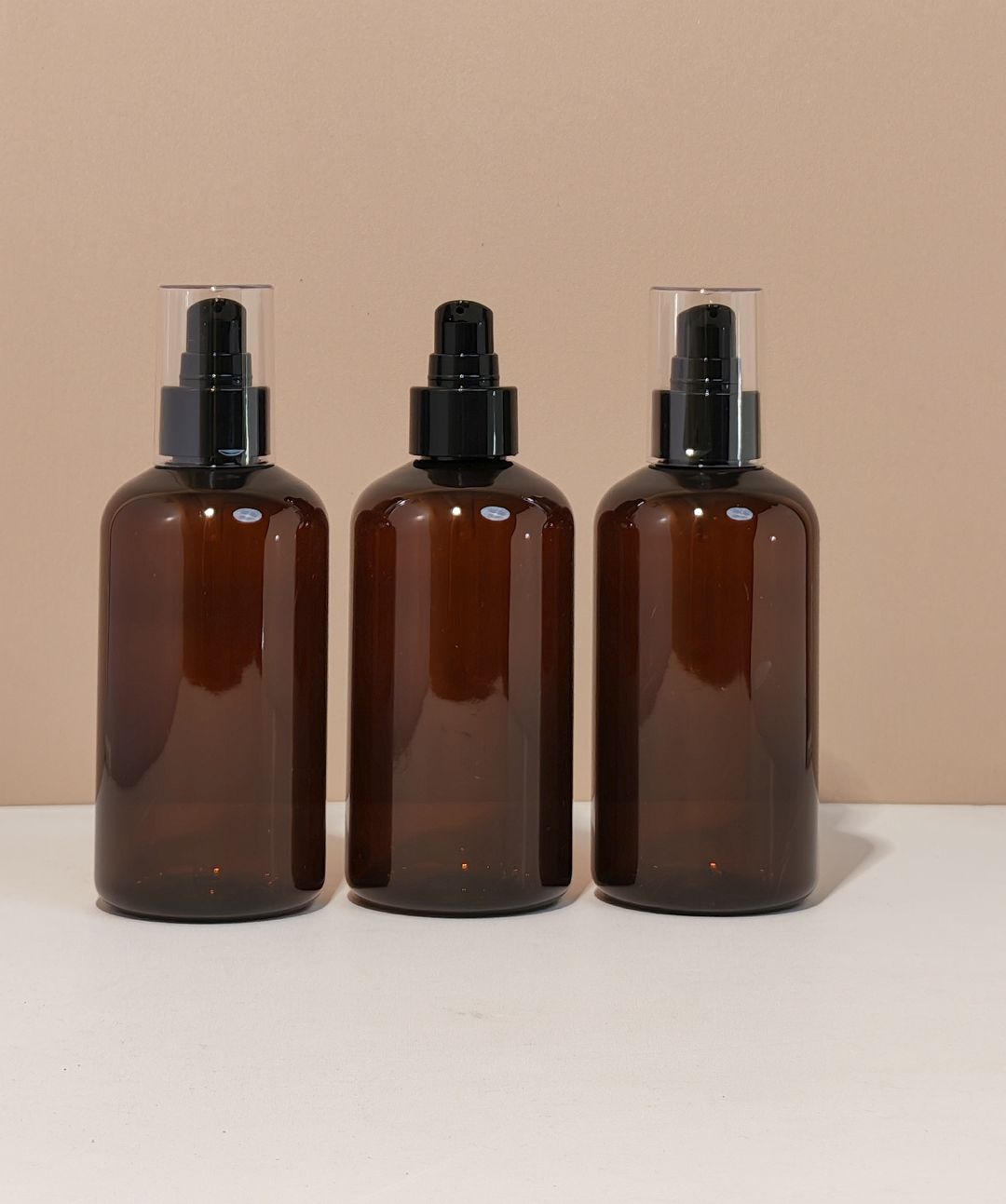 250Ml Short Pet Bottle With Black Treatment Pump